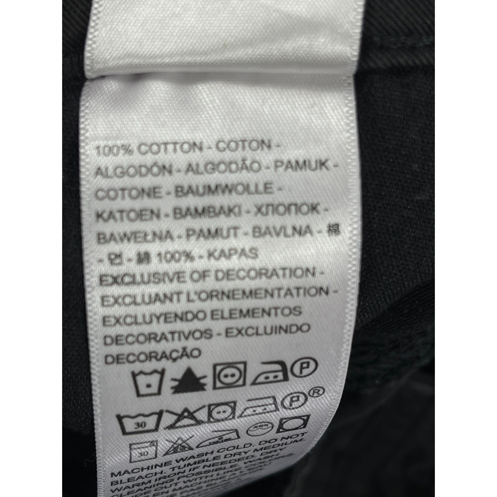 Levi's '94 Baggy Cargo Pants Women 26 Black Utility Drawstring Hem Cotton Twill - Picture 8 of 13